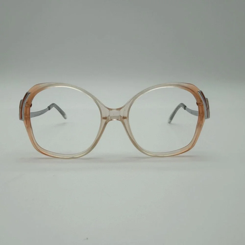 Vintage Itek/Univis Eye Mystique Peach Ombre Oversized 1970s Glasses Frames